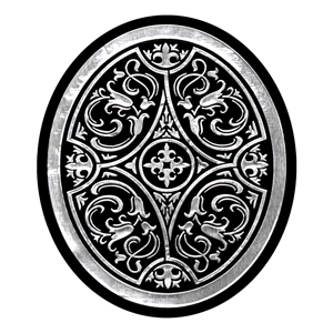 DNSKESN-610-SL-BK Filigree Silver Black